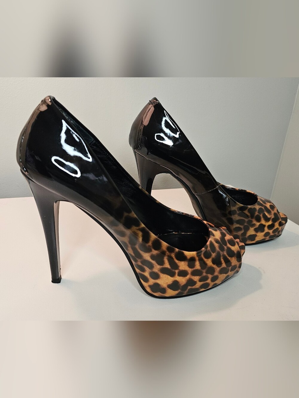 Guess peeptoe platform heels